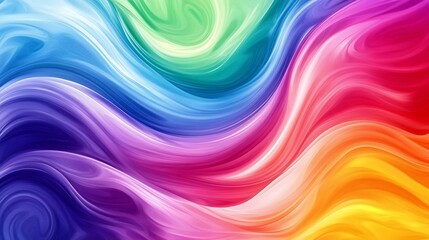 Obraz premium Abstract Colorful Swirling Waves Design