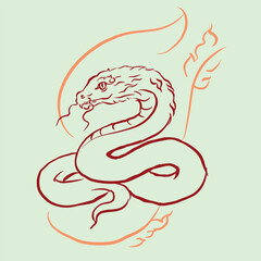 Chinese new year snake vector for illustration card decoration