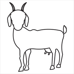 Goat icon ooutline vector