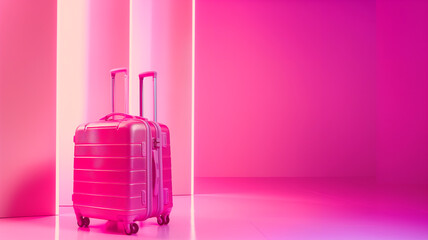 Obraz premium Elegancia en Movimiento: Maletas Minimalistas para Aventureros