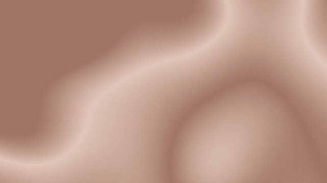 Color of the year 2025 mocha mousse abstract motion background 4K. Flowing gradient wave in glowing cream white tan beige pale brown color transitions. Liquid animation. Morphing drops and curves flow