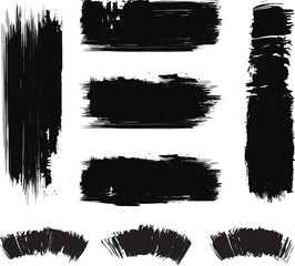 black brush strock set 