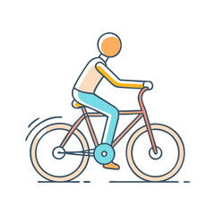 cycling icon, cycling vector illustration-simple illustration of cycling, perfect for cycling logos and themed design 