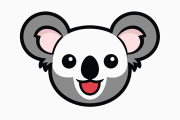 Cute Animal Kawaii Vector art in Illustration on White Background