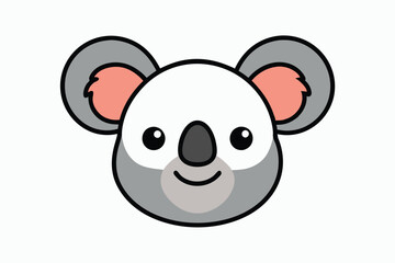 Cute Animal Kawaii Vector art in Illustration on White Background