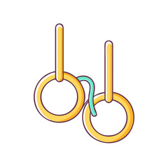 gymnastics rings icon, gymnastics rings vector illustration-simple illustration of gymnastics rings, perfect for gymnastics rings logos and themed design 
