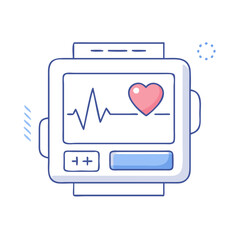 heart rate monitor icon, heart rate monitor vector illustration-simple illustration of heart rate monitor, perfect for heart rate monitor logos and themed design 