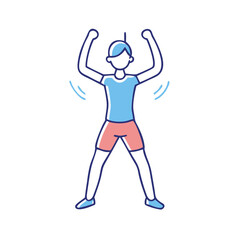 jumping jacks icon, jumping jacks vector illustration-simple illustration of jumping jacks, perfect for jumping jacks logos and themed design 