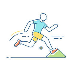 running icon icon, running icon vector illustration-simple illustration of running icon, perfect for running icon logos and themed design 