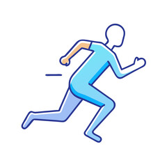 sprinting icon, sprinting vector illustration-simple illustration of sprinting, perfect for sprinting logos and themed design 