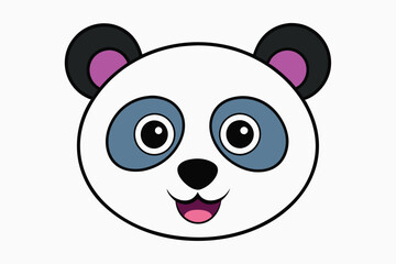 Cute Animal Kawaii Vector art in Illustration on White Background