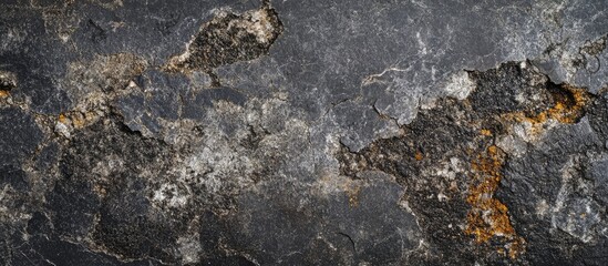 Naklejka premium Black Marble Stone Texture Background with Empty Space for Text Overlay