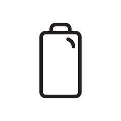 Battery icon representing power levels, energy status, or charging. Ideal for tech interfaces, apps, and digital projects. Clean and modern vector design.