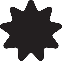 Black star shape vector, isolated svg, bubble icon