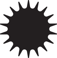 Black star shape vector, isolated svg, bubble icon