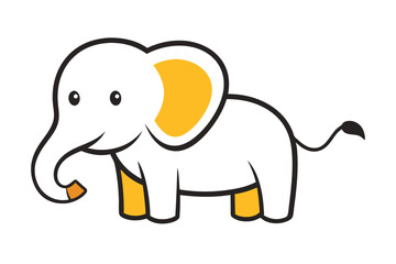 Cute Animal Kawaii Vector art in Illustration on White Background