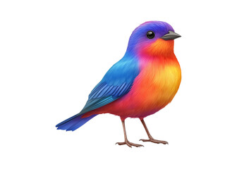 Colorful Bird Isolated on Transparent Background, Vibrant Feathered Wildlife, Perfect for Design and Creative Projects