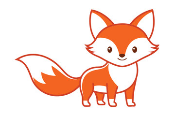 Cute Animal Kawaii Vector art in Illustration on White Background