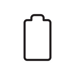Battery icon representing power levels, energy status, or charging. Ideal for tech interfaces, apps, and digital projects. Clean and modern vector design.