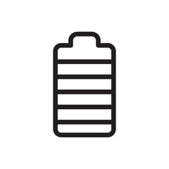 Battery icon with curved lines, symbolizing dynamic energy flow or a stylized design. Suitable for modern tech interfaces, apps, and energy-related visuals. Clean and versatile vector format.