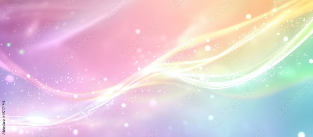 Aufkleber abstract colorful background with soft waves and light particles suitable for design use with copy s