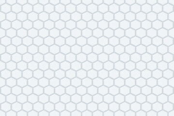 淡く光る六角形のグレーのタイルのハニカム模様