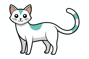 Cute Animal Kawaii Vector art in Illustration on White Background