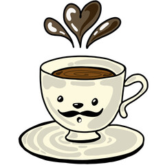 Cute icon coffee 