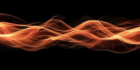 Selbstklebende Fototapeten Abstract smoke-like wave lines with wispy textures. © Chanrothana Pech