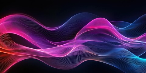 Abstract wave lines with a matte texture finish.