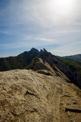 Landscape of Castelmezzano in the Dolomites in the heart of the Basilicata region, Italy