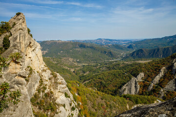 Landscape of Castelmezzano in the Dolomites in the heart of the Basilicata region, Italy