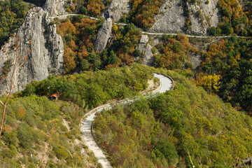 Landscape from Castelmezzano in the Lucane Dolomites in the heart of the Basilicata region, Italy