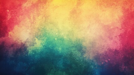Colorful abstract background with vibrant hues of red, yellow, green, blue, and purple blending seamlessly with ample copy space for text.
