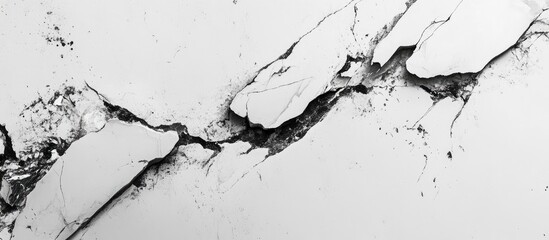 Cracked White Surface with Textured Detail and Copy Space for Text Placement