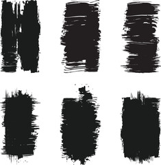 black brush strock set 
