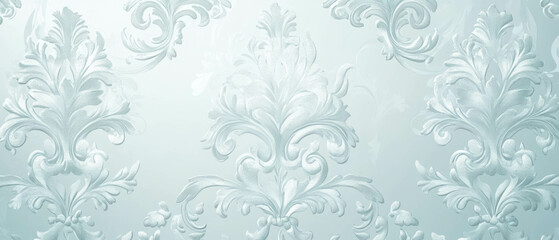 Elegant damask wallpaper in soft colors with subtle texture for classic interiors