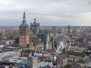 Aerial Drone View The SintJanskathedraal
