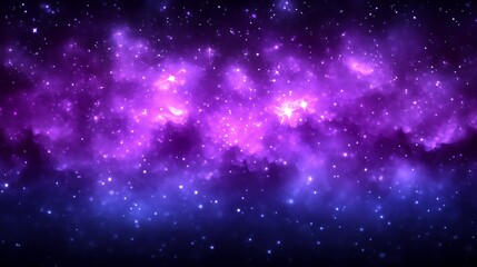 A Purple and Blue Nebula With Sparkling Stars