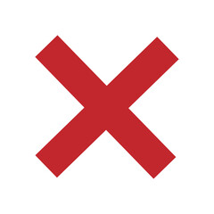 Red Cross Mark Icon PNG. Red Cross Mark Symbol.