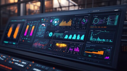 Advanced Data Visualization on Modern Digital Dashboard Display