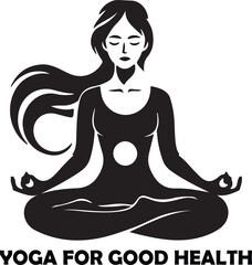 Logo of Yoga Woman In Lotus Position.