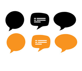 set of speech bubbles