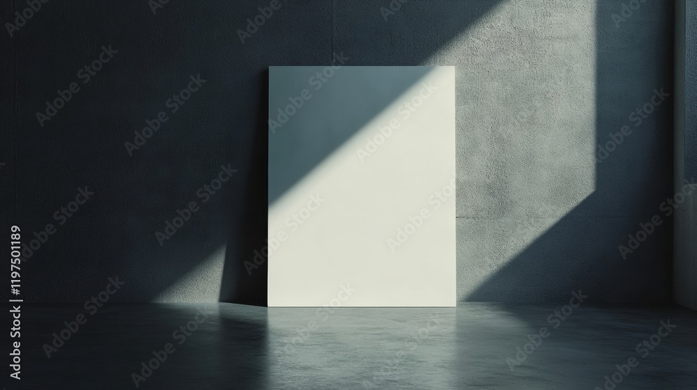 Fototapete Minimalistic interior with blank canvas illuminated by sunlight creating perfect space for creative expression. Generative AI
