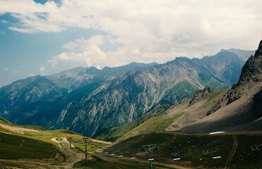 Fototapeta premium landscape with mountains and clouds