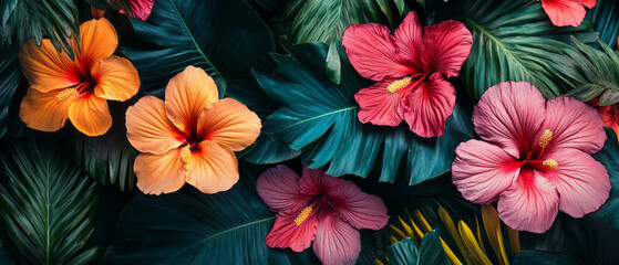 Vibrant tropical flowers showcasing their beauty in stunning colors