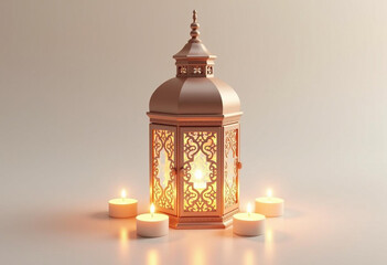 Photo Of Intricately Designed Lantern with Warm Glow