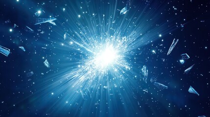 Obraz premium Cosmic Explosion: A Celestial Burst of Light and Energy