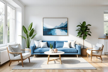Fototapeta premium modern living room with furniture