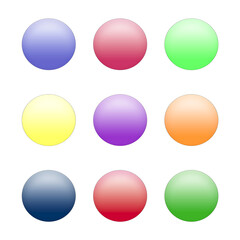 simple colorful balls graphic elements